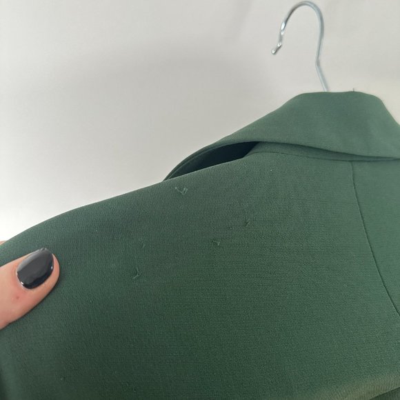 Cinq à Sept Cheyenne Blazer Jacket Rhinestone Fringe Dark Emerald Womens Sz 4 - Picture 9 of 13